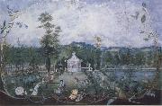 Thomas Robins the Elder The Chinese Kiosk,Woodside,old windsor,Berkshire oil painting